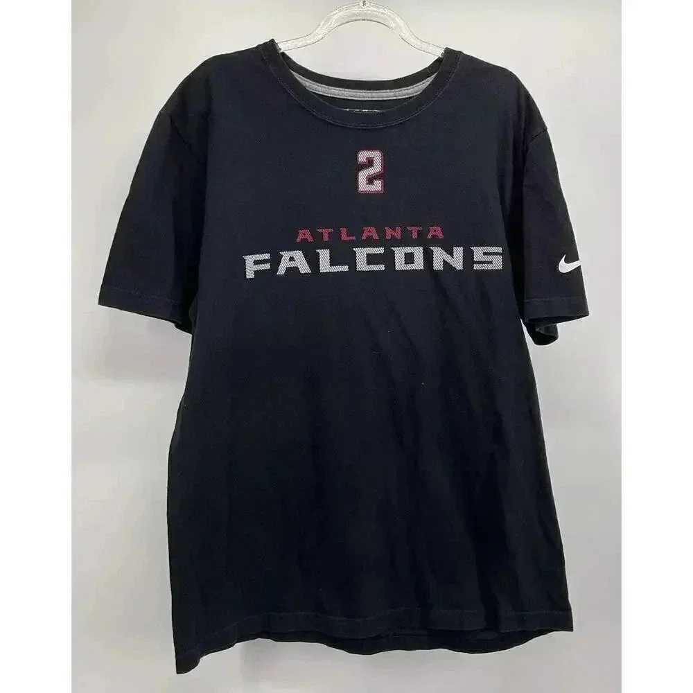 Atlanta Falcons Nike Shirt Large NFL Team Apparel Matt Ryan #2 Black 100% Cotton